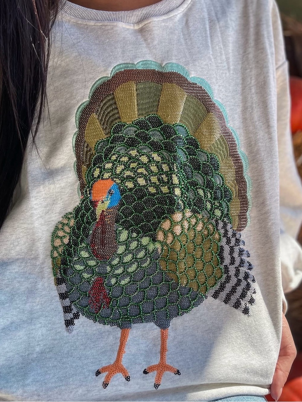 Queen of Sparkles Turkey Sweatshirt - GUC - XL